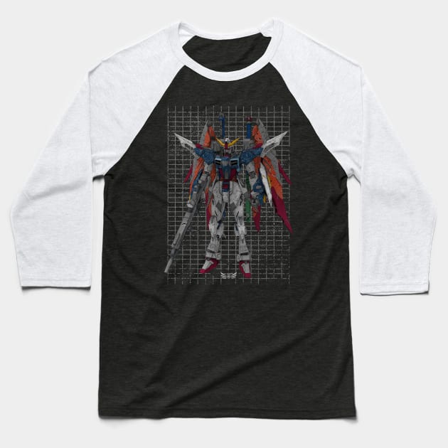 ZGMF-X42S Destiny Gundam Baseball T-Shirt by gblackid